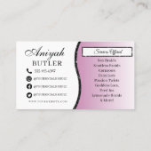 Carte De Visite Parties scintillant Glam Moderne Hair Braiing Salo (Dos)