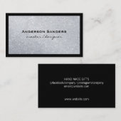 Carte De Visite Parties scintillant glamour et bordure noire (Devant / Derrière)