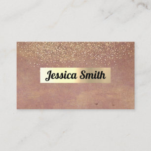 Carte De Visite Parties scintillant Gold Confetti Métallique bro