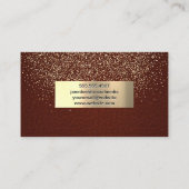 Carte De Visite Parties scintillant Gold Confetti | Texture en cui (Dos)