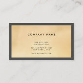 Carte De Visite Parties scintillant Gold de luxe Moderne Élégant (Dos)