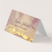 Carte De Visite Parties scintillant Gold de luxe personnalisable m (Devant)