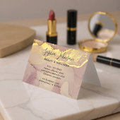 Carte De Visite Parties scintillant Gold de luxe personnalisable m