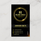 Carte De Visite Parties scintillant Gold des services de construct (Devant)