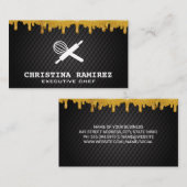 Carte De Visite Parties scintillant Gold Drift | Brochure et broch (Devant / Derrière)