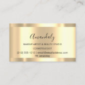 Carte De Visite Parties scintillant Gold Drift Nail Manicure Flora (Dos)