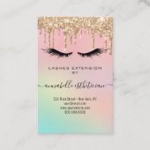 Carte De Visite Parties scintillant Gold Eyelash Extension Client (Devant)