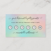 Carte De Visite Parties scintillant Gold Eyelash Extension Loyauté (Dos)