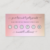 Carte De Visite Parties scintillant Gold Eyelash Extension Loyauté (Dos)