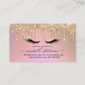 Carte De Visite Parties scintillant Gold Eyelash Extension Loyauté (Devant)