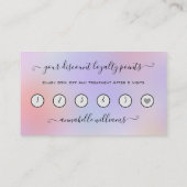 Carte De Visite Parties scintillant Gold Eyelash Extension Loyauté (Dos)
