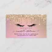Carte De Visite Parties scintillant Gold Eyelash Extension Rendez- (Devant)