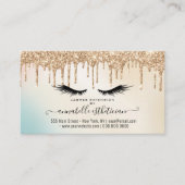 Carte De Visite Parties scintillant Gold Eyelash Extension Rendez- (Devant)
