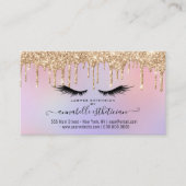 Carte De Visite Parties scintillant Gold Eyelash Extension Rendez- (Devant)