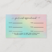 Carte De Visite Parties scintillant Gold Eyelash Extension Rendez- (Dos)