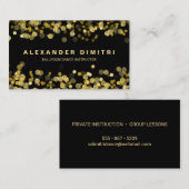 Carte De Visite Parties scintillant Gold Faux Confetti (Devant / Derrière)