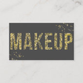 Carte De Visite Parties scintillant Gold Flakes Glam Maquillage de (Devant)