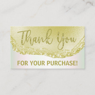 Carte De Visite Parties scintillant Gold - Insertion d'achat du Me