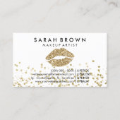 Carte De Visite Parties scintillant Gold Lips Imprimer (Dos)