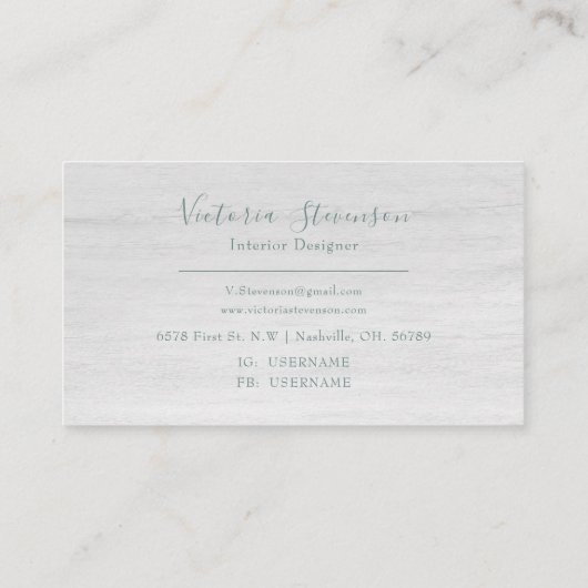 Carte De Visite Parties scintillant Gold Vert Marbre Nom géographi (Dos)