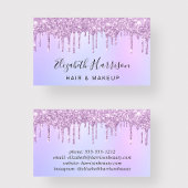 Carte De Visite Parties scintillant gouttes violet rose beauté