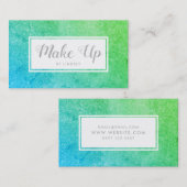 Carte De Visite Parties scintillant Green Blue Ombre Sparkle (Devant / Derrière)