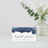 Carte De Visite Parties scintillant gris argent de la marine moder (Debout devant)