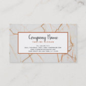 Carte De Visite Parties scintillant Gris Foncé Et Pierre De Marbre (Dos)