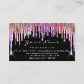 Carte De Visite Parties scintillant Holographe de maquillage de cl (Dos)