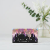 Carte De Visite Parties scintillant Holographe de maquillage de cl (Debout devant)