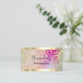 Carte De Visite Parties scintillant Holographe Gold de maquillage  (Debout devant)
