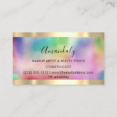 Carte De Visite Parties scintillant Holographe ongle manucure Flor (Dos)