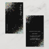 Carte De Visite Parties scintillant holographique à oreilles (Devant / Derrière)