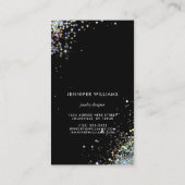 Carte De Visite Parties scintillant holographique à oreilles (Dos)