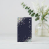 Carte De Visite Parties scintillant holographique à oreilles  bleu (Debout devant)