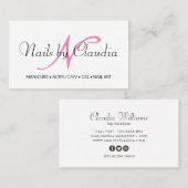 Carte De Visite Parties scintillant holographique classique élégan (Devant / Derrière)