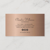 Carte De Visite Parties scintillant holographique classique élégan (Dos)