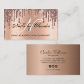 Carte De Visite Parties scintillant holographique classique élégan (Devant / Derrière)