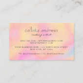 Carte De Visite Parties scintillant holographique Drives Arc-en-ci (Dos)