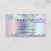 Carte De Visite Parties scintillant holographique du technicien de (Dos)