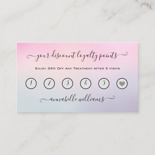 Carte De Visite Parties scintillant Holographique Eyelash Extensio (Dos)