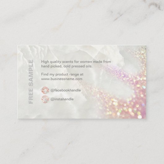 Carte De Visite Parties scintillant holographique luxuriante Paste (Dos)