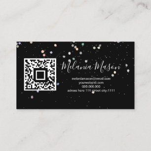 Carte De Visite Parties scintillant holographique maquillage artis