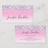 Carte De Visite Parties scintillant holographique maquillage Artis (Devant / Derrière)