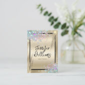 Carte De Visite Parties scintillant Holographique moderne Beauté o (Debout devant)