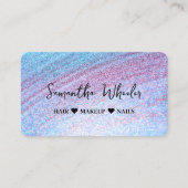 Carte De Visite Parties scintillant Holographique moderne Faux Iri (Devant)