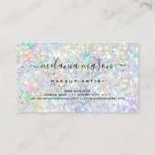 Carte De Visite Parties scintillant Holographique moderne maquilla (Dos)