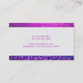 Carte De Visite Parties scintillant Holographique moderne Monogram (Dos)