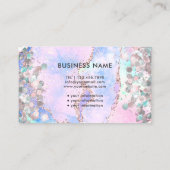 Carte De Visite Parties scintillant holographique moderne Opal Gol (Dos)