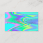 Carte De Visite Parties scintillant Holographique Or moderne casqu (Dos)